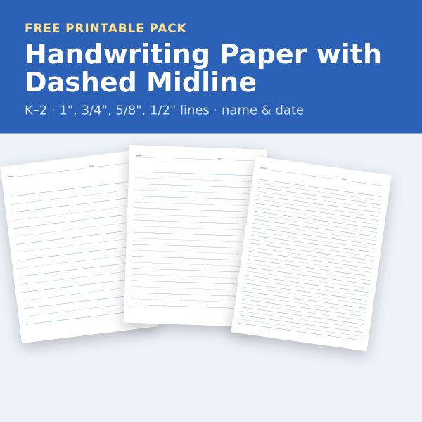 Handwriting paper pack (K–2) cover